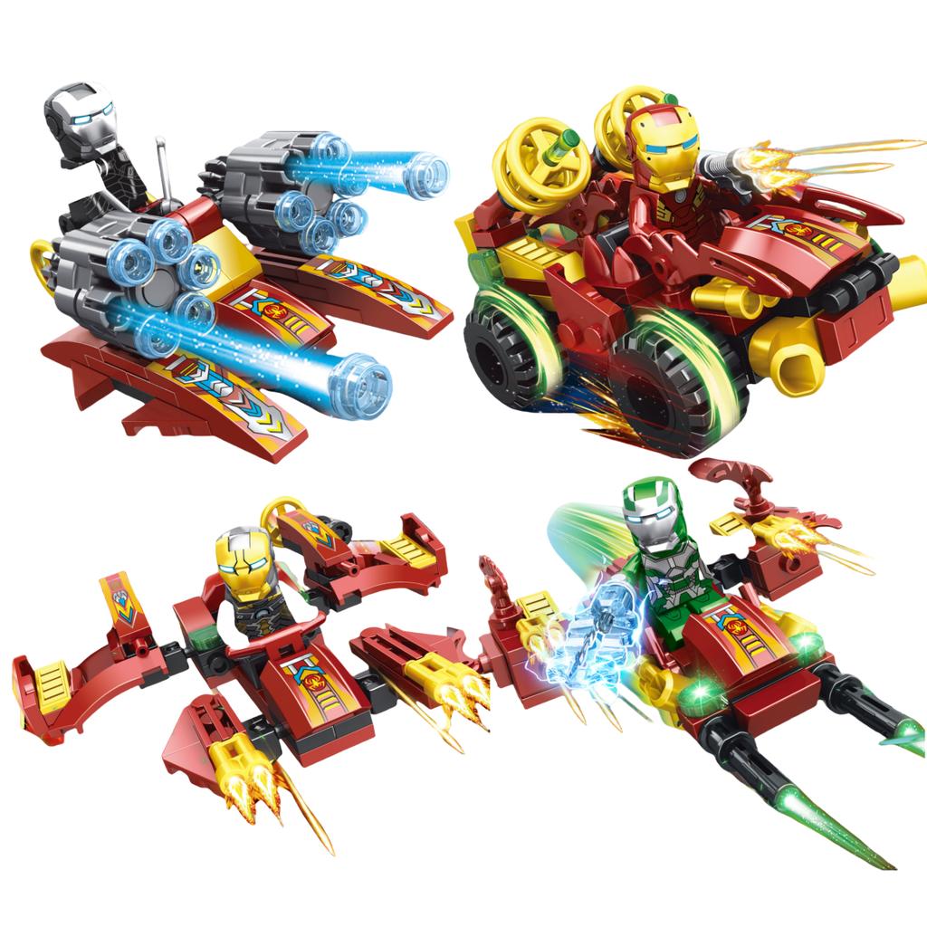 Blind Box Mini Marvel Building Blocks Figures Big Goblin Spiderman Iron Man Venom Captain Hawk Deadpool Technic Armor Gift Toys