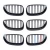 Car Front Bumper Grille Kidney Racing Grill Grilles For BMW E60 E61 5 Series 2003-2009 Gloss Black Auto New Double Slat