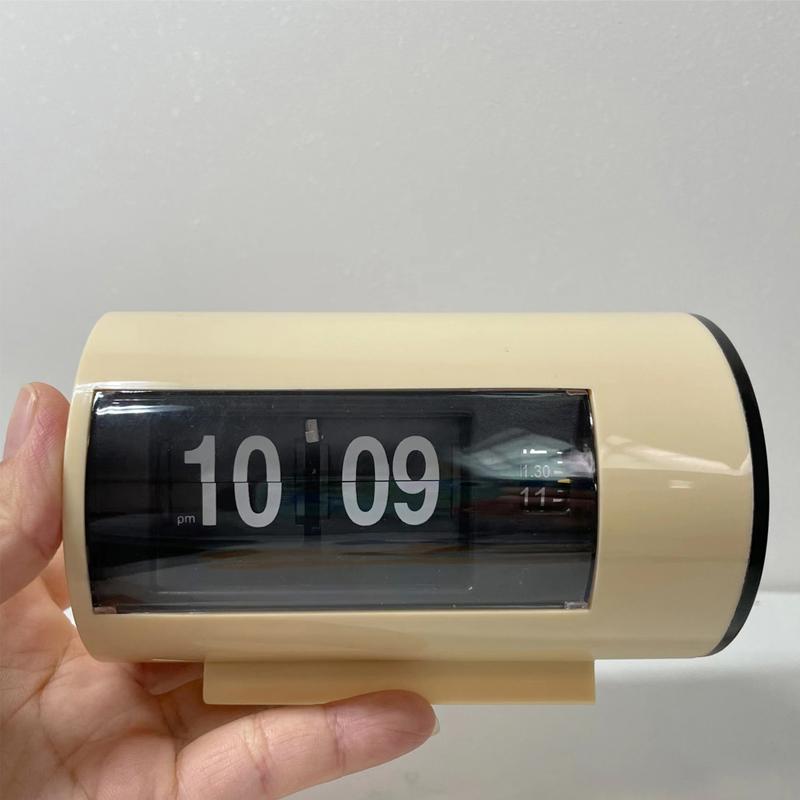 Retro Table Clock Auto Flip Clock 12 Hours AM/ PM Format Display Timepiece Desk Clock Flip Page Turning  Clocks