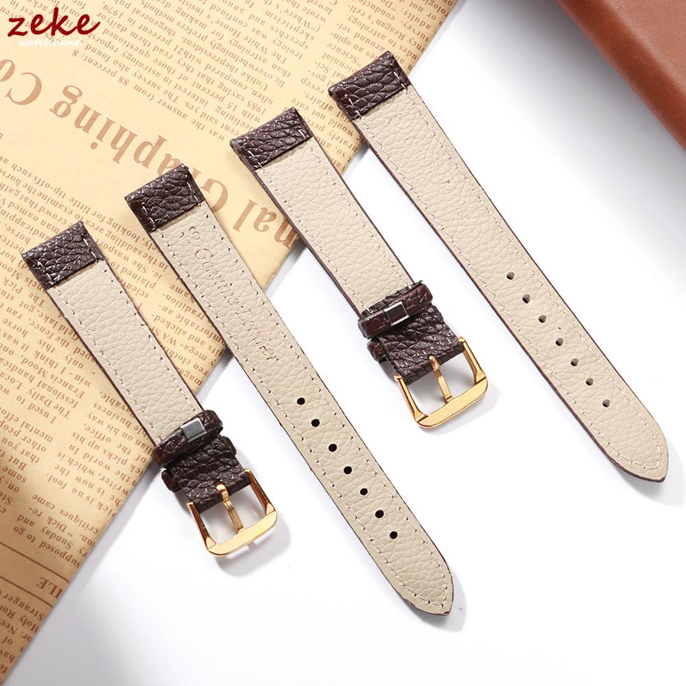 Universelles Leder-Uhrenarmband 12mm 14mm 16mm 18mm 20mm 22mm Armbänder für Frauen Schlankes Armband Metall Gold Silber Schnalle Armbänder
