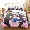 3D Anime The Ryuo's Work Is Never Done! Printed Bed Set Duvet Cover Pillowcase Bedding Set Bed Linen Sheet Quilt Cover Full Size