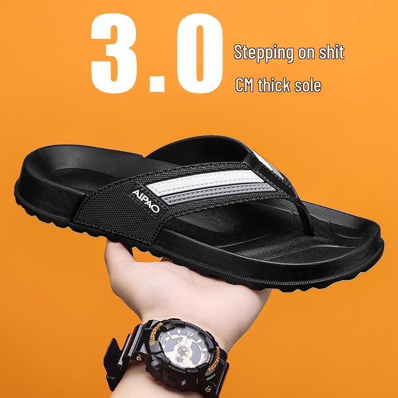 Men's Trendy Clip-Toe Non-Slip Flip Flops for Indoor & Outdoor Wear – Casual Beach Slippers