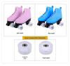 Patins à roulettes et patins à roulettes double rangée Noir et Blanc avec Roues Lumineuses pour Adultes (Hommes et femmes)