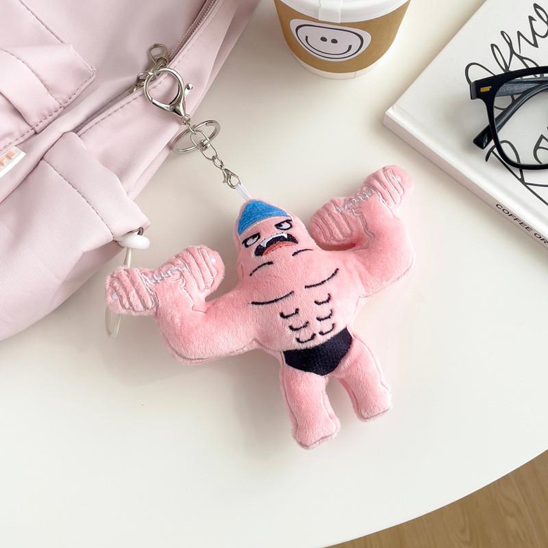 Creative Cartoon Plush Keychain For Gym Bags With Pp Cotton Filling