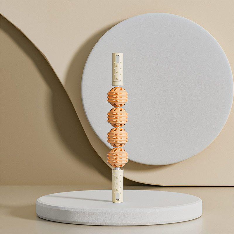 Beginners Foam Roller & Wolf Tooth Massage Stick for Muscle Relaxation, Non-Leg Slimming, and Fascia Fitness Yoga