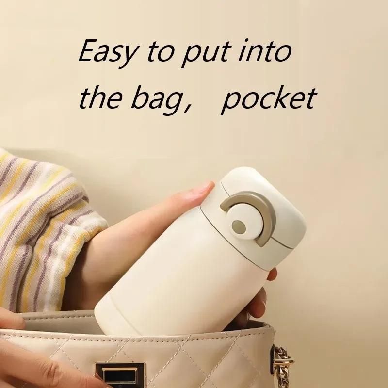 220ml/350ml Mini Thermos Cup Pocket Cup Stainless Steel Thermal Coffee Mug Vacuum Flask Insulated Hot Water Bottle Kids Gift