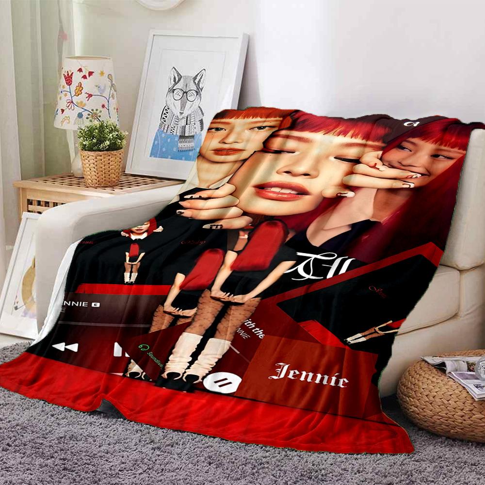 Bold Beauty Style Flannel Blanket Super Soft Warm Cozy Blanket for Sofa Bed Office Travel All‑Season Home Decor Gift