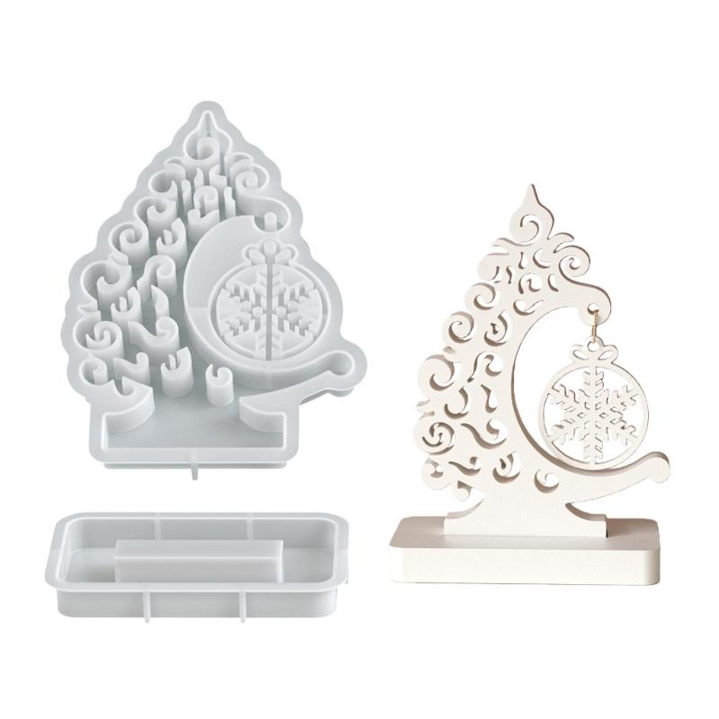 Christmas Tree Silicone Mould Snowflake Resin Craft Mould For Holiday Decoration Ornament Making