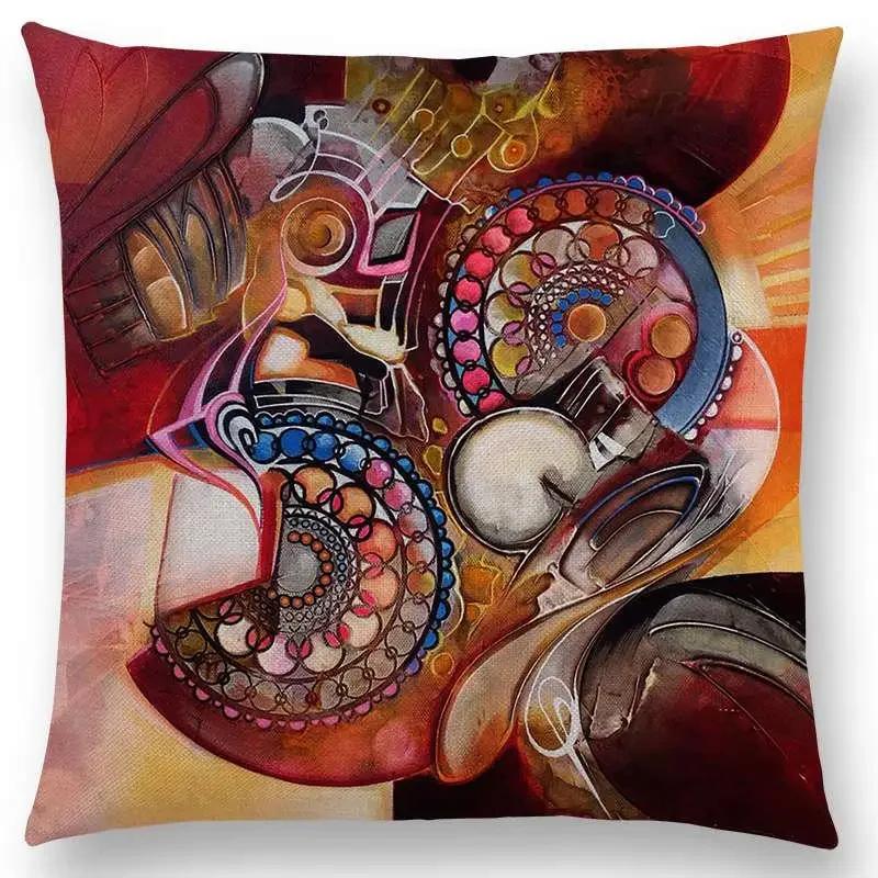 Neue Malerei im abstrakten Stil Skulptur Mysteriöses Muster Kissenbezug Sofa Zierkissenbezug