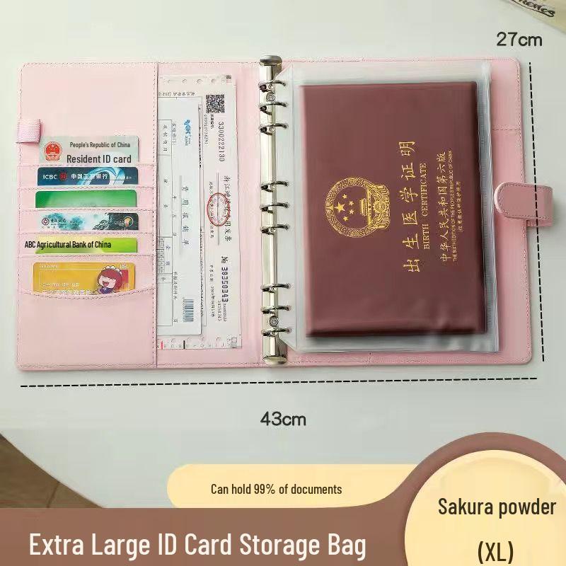 Portable Document Organizer: Card Holder, Vaccine Book, Birth Certificate, Passport, and ID Storage Bag.