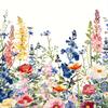 1pc Polyester Shower Curtain - Vibrant Floral Digital Print, All-Season Use, Grommet Holes, Machine Washable