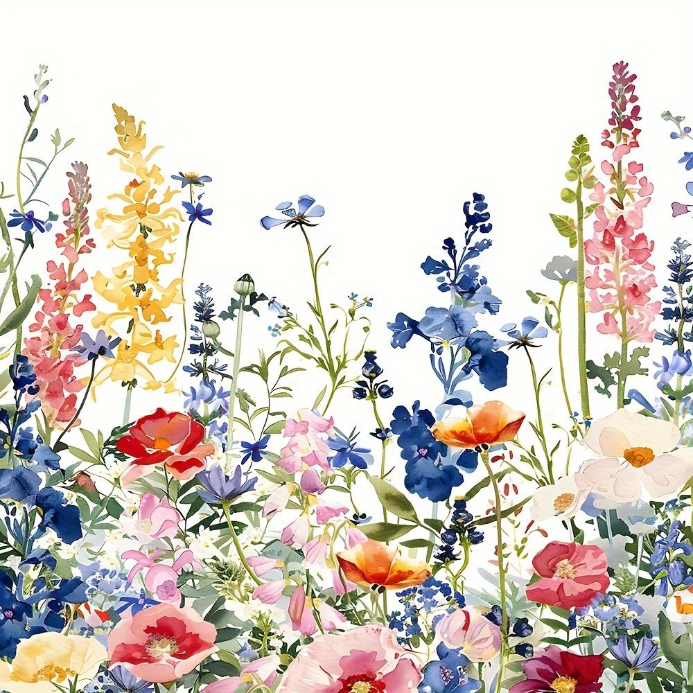 1pc Polyester Shower Curtain - Vibrant Floral Digital Print, All-Season Use, Grommet Holes, Machine Washable