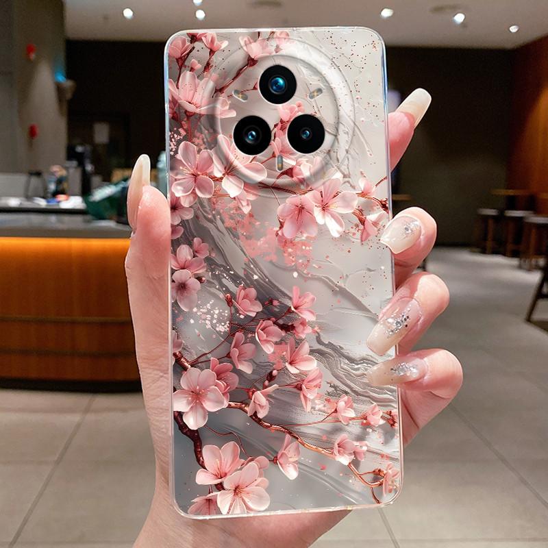 For Realme 14 Pro Plus 5G Case Luxury Flower Soft Slim TPU Phone Housing For Realme 14 Pro 14Pro+ Funda Transparent Back Covers