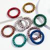 Colorful Leopard Bamboo Tube Acrylic Bracelets for Women Men Vintage Elastic Chunky Curved Resin Bangle Stackable Jewelry Gifts