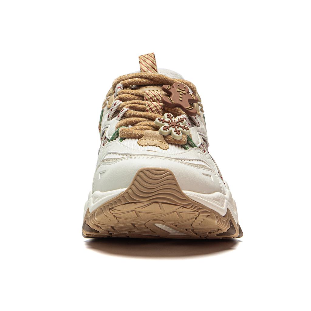 Li Ning Cat Paw Lite 2 Slip Resistant Abrasion Resistant Low top Chunky Sneakers Women's Beige AGCU176-7