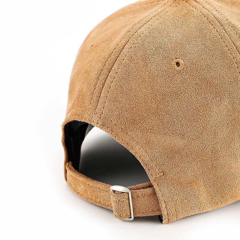 Unisex Suede Soft Top Baseball Cap – Versatile Solid Color Duckbill with Sunshade Curved Brim