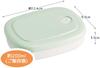 Skater Storage Container Set with Drawstring Dull Pink and Can Also Be Used As a Bento Box 3-Piece (200ml, 320ml) Bag, Gray, (KSLGD1-A)