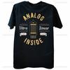Funny Analog Vacuum Tube Audiophile Sound Retro Music Lover Casual T Shirt for Men Bass  Rock Music Streetwear Men  Top Clothes