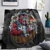 Street dark gorilla wolf truckPrint Flannel Blanket,High quality Comfortable for All Seasons,Home Decor,Warmth and Comfort,Perfect for Christmas Gifts