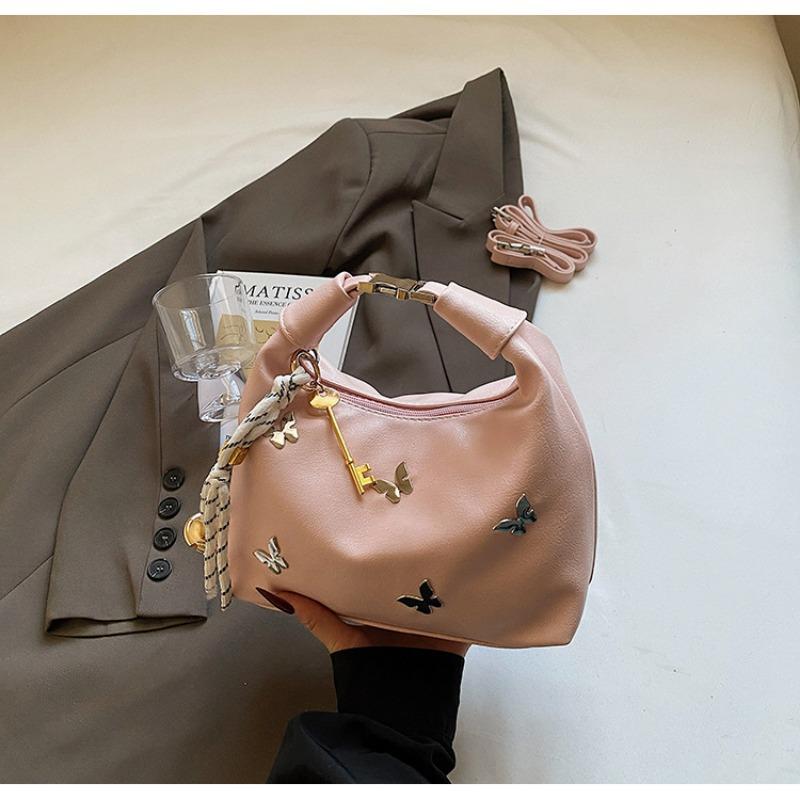 Hand Carry Simple and Fashionable Pea Bag New Trend Bow Shoulder Messenger Bag High Sense