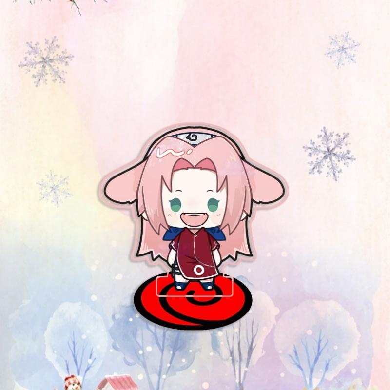 For Naruto Sakura Haruno Uzumaki Naruto Uchiha Sasuke Acrylic Self Made Cartoon Anime Game Desktop Decoration Toy Fans Gift 15cm