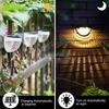 LED Solar Fence Lights Outdoor IP65 Waterproof Wall Lights Corrugated Lights for Fence Terrace Garden Path Decorative Lights