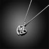 Mom Heart-shaped Pendant Diamond Letter Alloy Rhinestone Women Necklace Jewelry Mother Gift