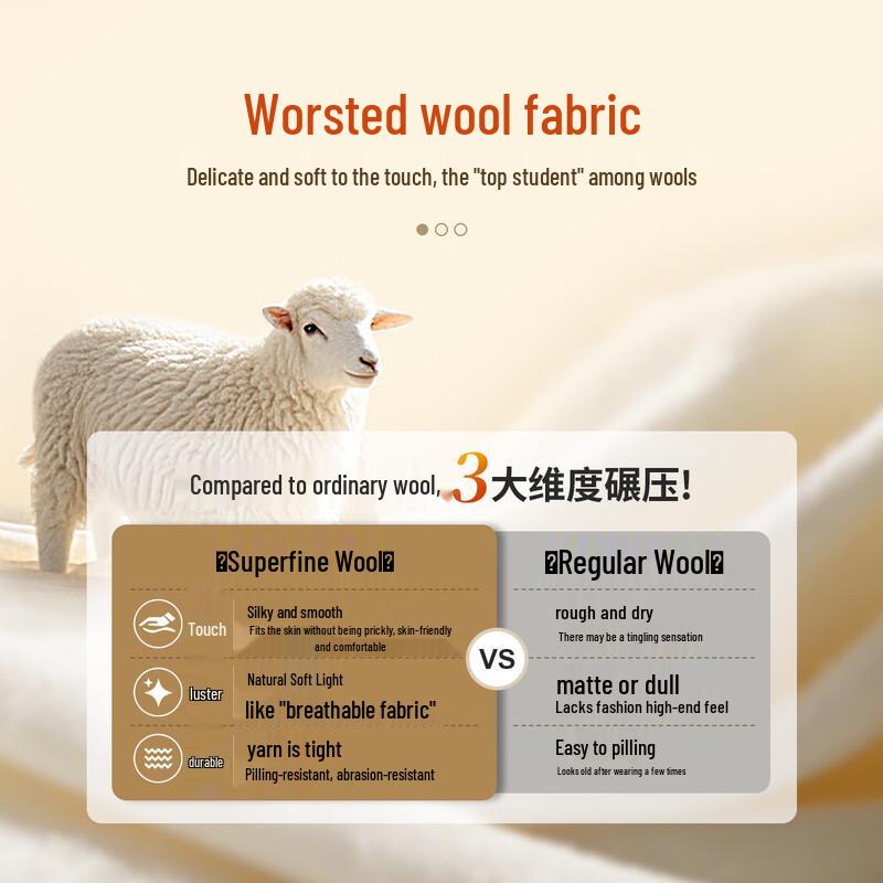 MONTAGUT Men's Business Casual Fine Wool Blend Jacket