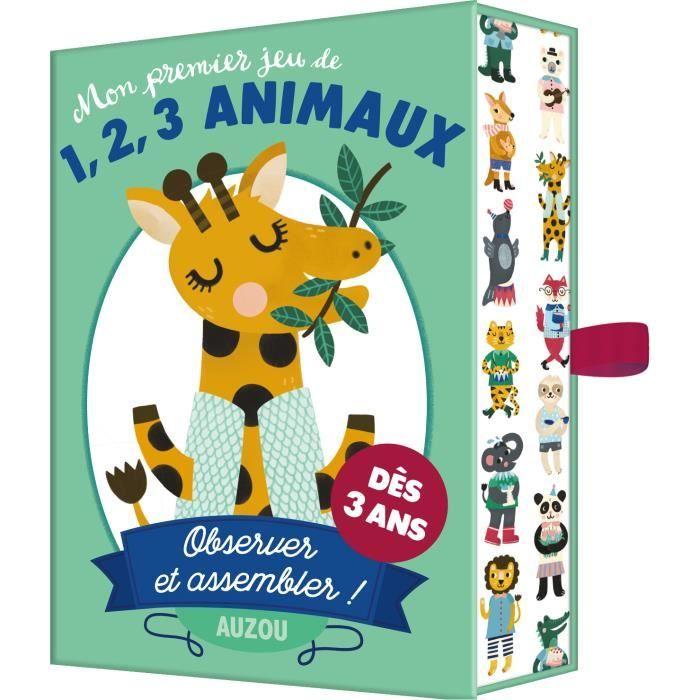 Jeu de carte 1 2 3 ANIMAUX - Premier - Assemblage et reconnaissance