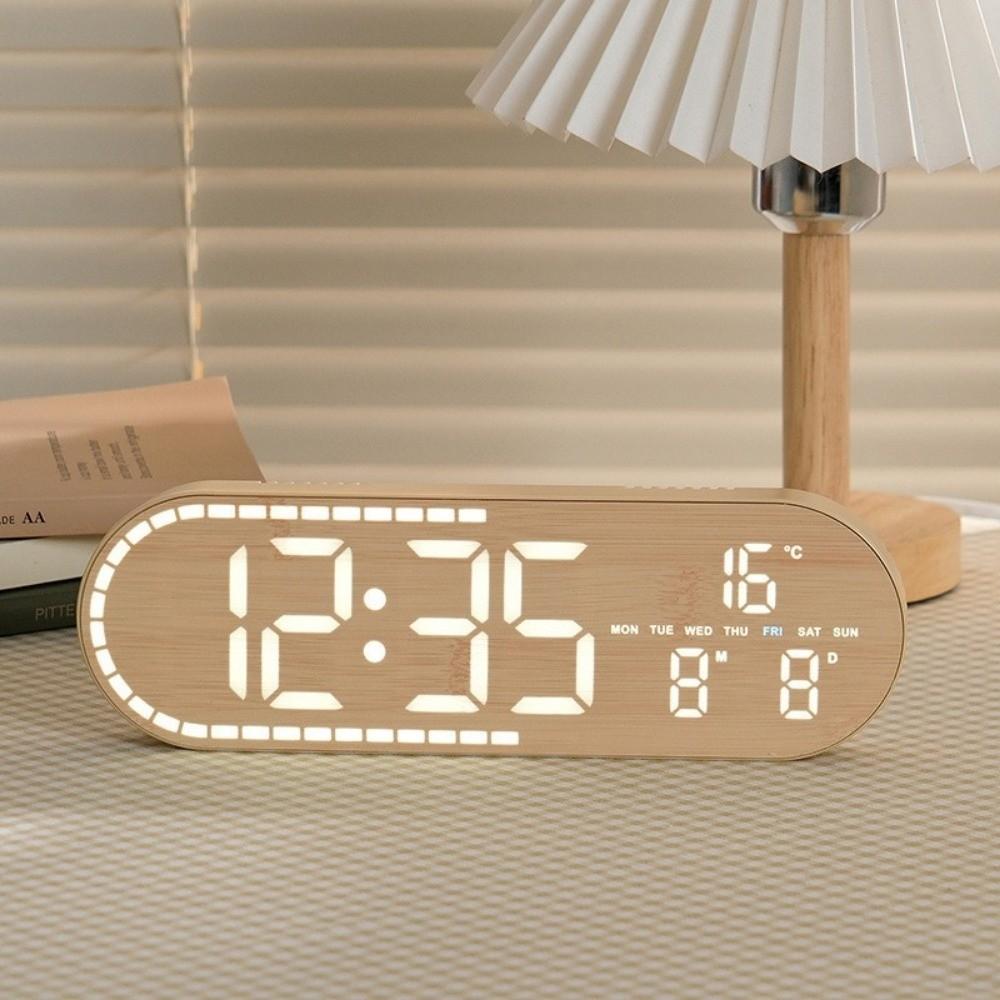 Silent Operation Digital Wall Clock Nordic Style Tabletop Electric Clock  Bedroom Use