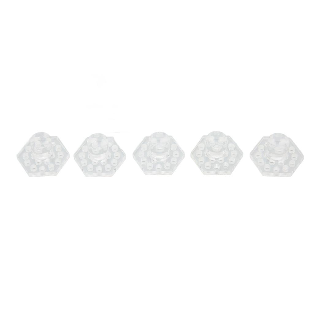 5pcs Aquarium Acrylic Coral Holder Transparent Hex Shape Safe Coral Frag Rack for Aquarium Fish
