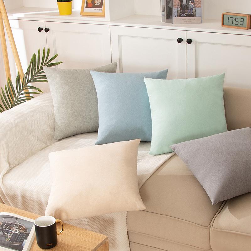 Cotton Pillow Cover Sofa Cushion Bedside Large Waist Pillow Bedside Rectangular Nordic Small Lumbar Support Pillow Pillowcase