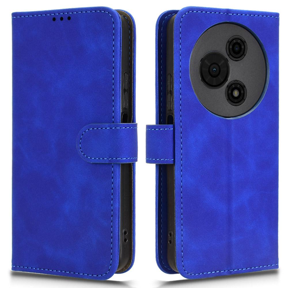 Für TCL 605 4G Lederhülle Hautgefühl Anti-Sturz Brieftasche Klapphandyhülle