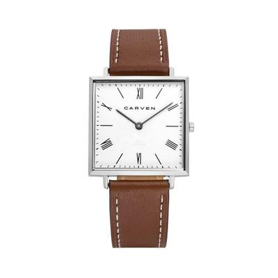 [OROLOGIO CARVEN] OROLOGIO CARVEN Orologio da Uomo in Pelle CV643-WH/BR