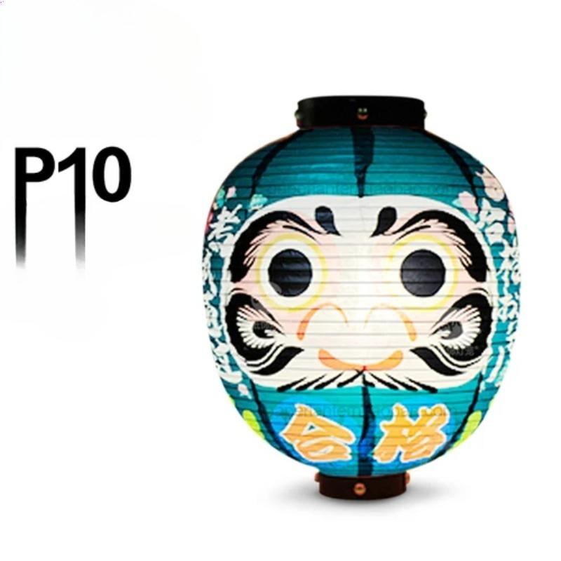 27x35cm Japanese Style Wish Dharma Hanging Lantern Sushi Pub Bistro Restaurant Izakaya Decor Colorful Round Lanterns