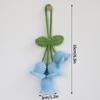 Crochet Flower Keychain Lily Orchid Pendants Finished Handknitted Flower Car Decor Bag Pendant Hanging Accessory Flores Crochet