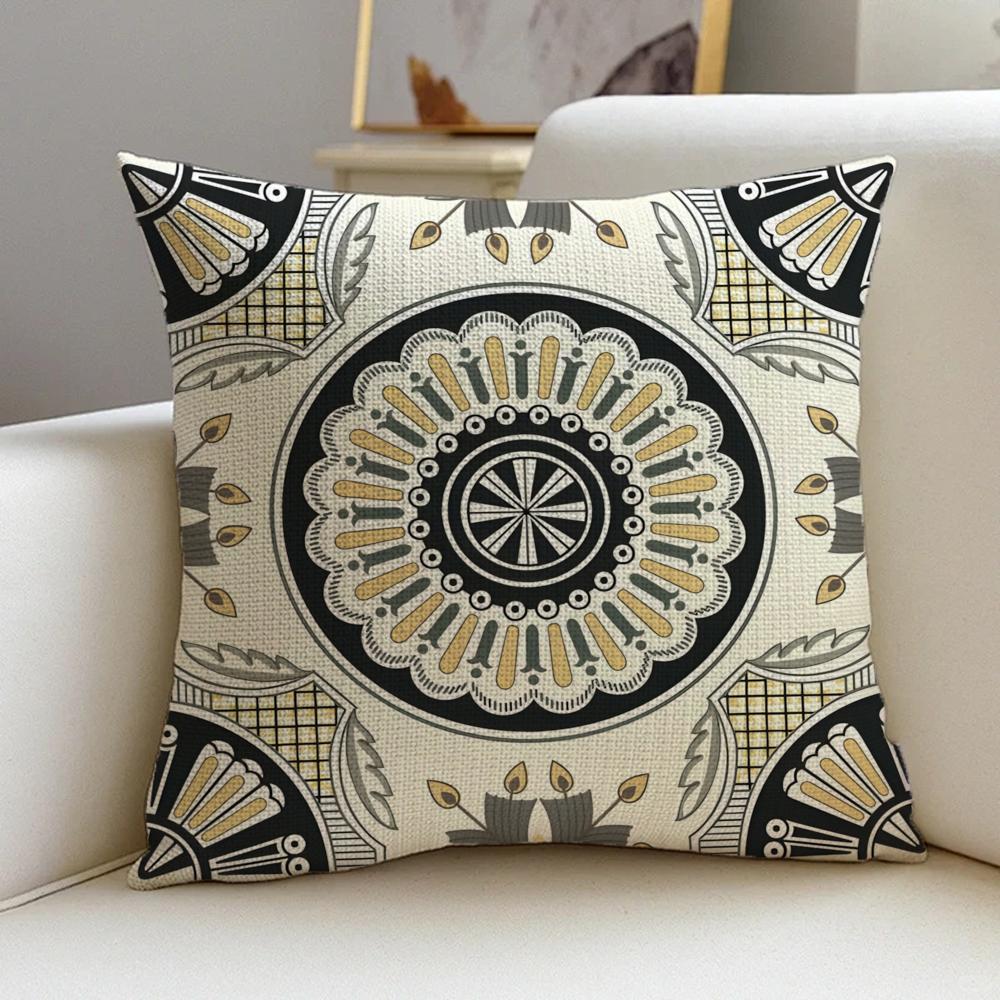 Little Busters Cushion Cover Cushion Cover Pillowcase, Anti-Mite Invisible Zipper, Linen Sofa Cushion