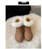 Sangpo Women's Sheepskin & Wool Thick-Soled Snow Boots - 2025 Winter Collection Genuine Leather & Wool Toggle.