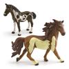 Cross-Border Children's Horse Farm Playset with Pinto Horse, Worker, Fence, Tools, Haystack, and Scene Decoration