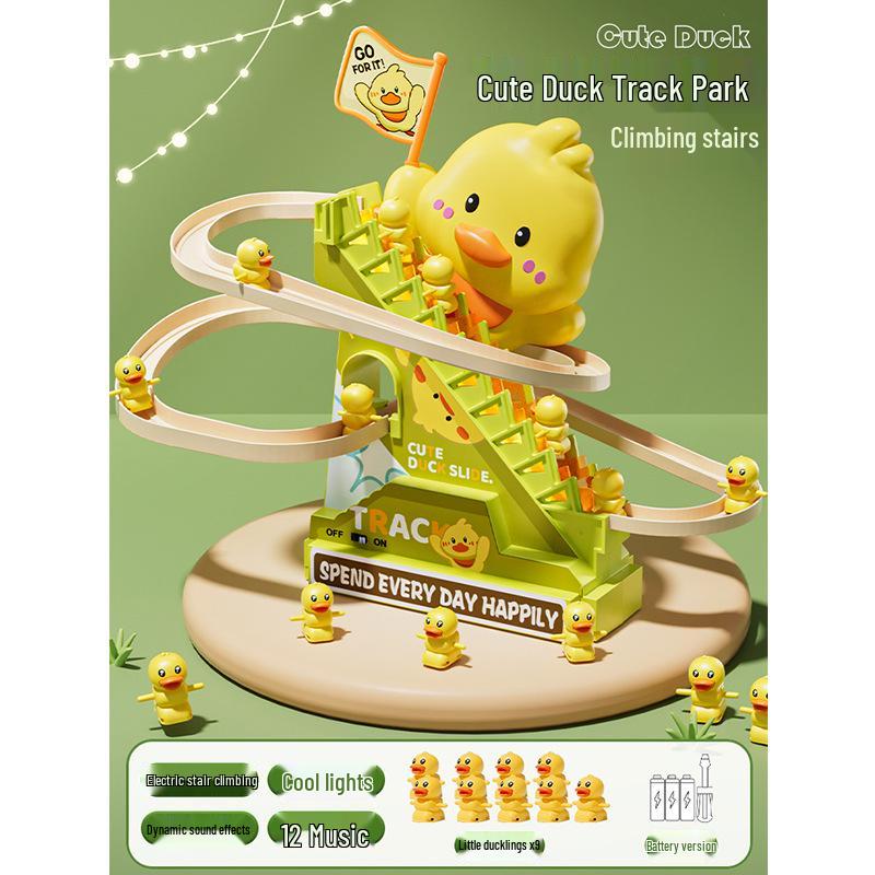 Children's Educational Stair-Climbing Yellow Duck Toy for Ages 1-3