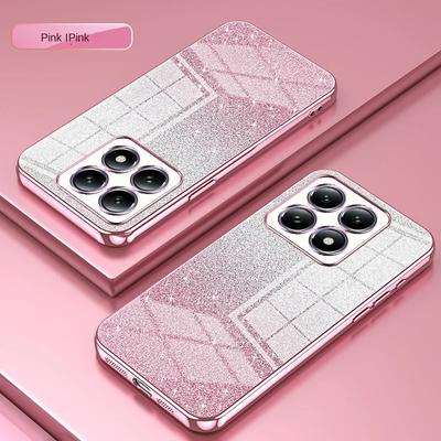 Xiaomi Mi 14T Pro 13T 12T 11T 15 Elektrokaplama Çerçeve Darbeye Dayanıklı Koruyucu Kapak İçin Degrade Renkli Parıltılı Yumuşak Silikon Kılıf