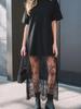2025 Summer European & American Women's Lace Patchwork Short Sleeve Long Dress