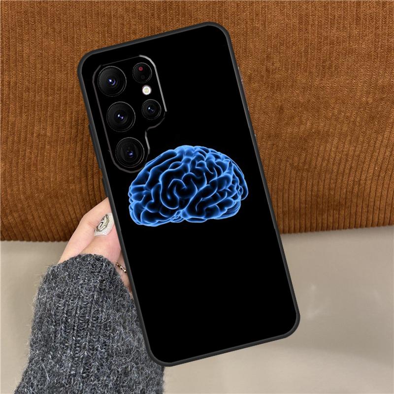 Vintage Anatomical Heart Brain Phone Case For Samsung Galaxy S25 Ultra S9 S10 Plus S20 FE S21 S22 S23 S24 Ultra Back Cover