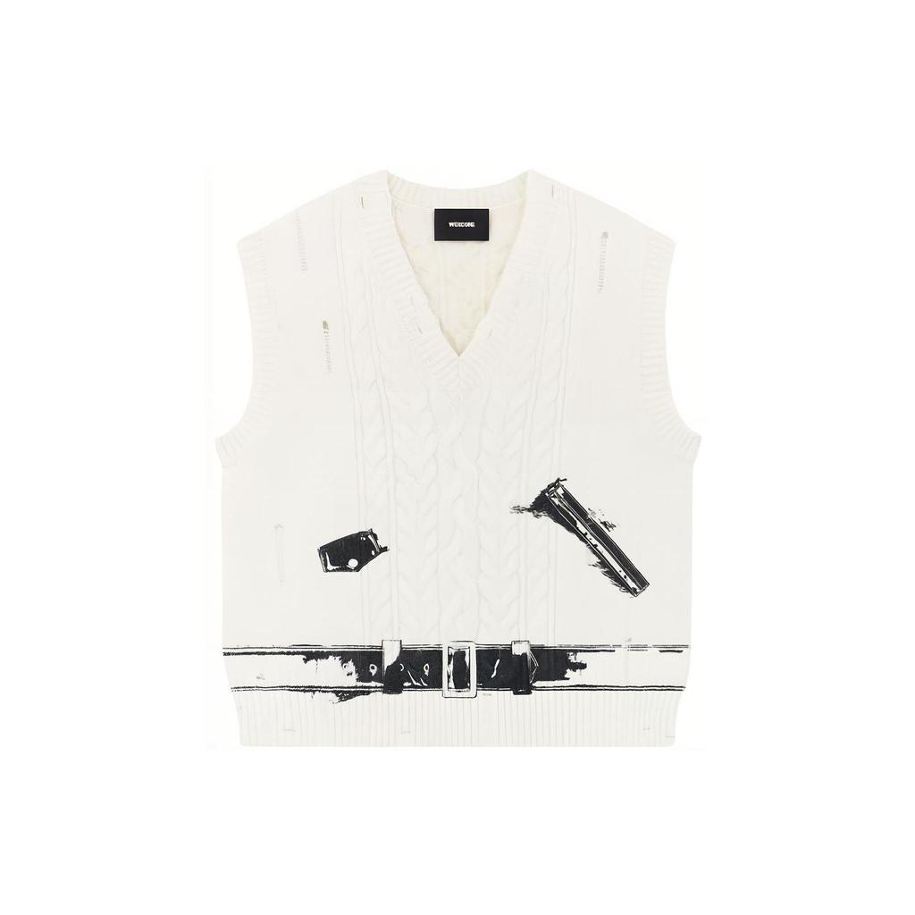 WE11DONE SS23 Tank Top Unisex Ivory White WD-KV1-23-617-U-IV