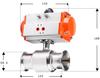 19-108mm Pipe 1.5" 2" -4" Tri Clamp 304 316L Stainless Steel Sanitary Ball Valve With Pneumatic actuator Homebrew