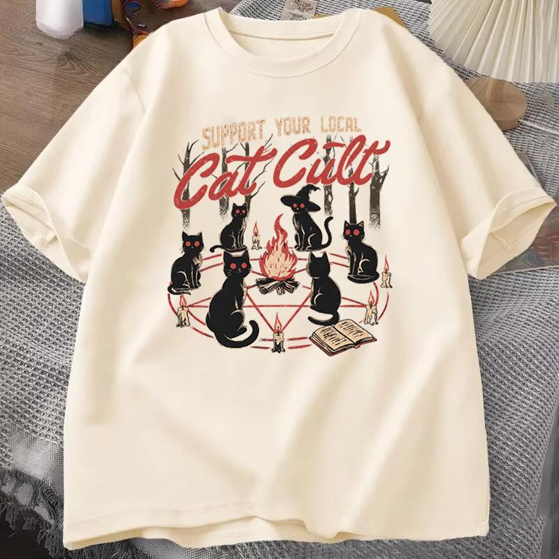Cute Cat Paw Print Short Sleeve Tshirt Cat Lover Gift Vintage Casual Tee Cat Dad Gift Casual Graphic Tshirt Crewneck Tops