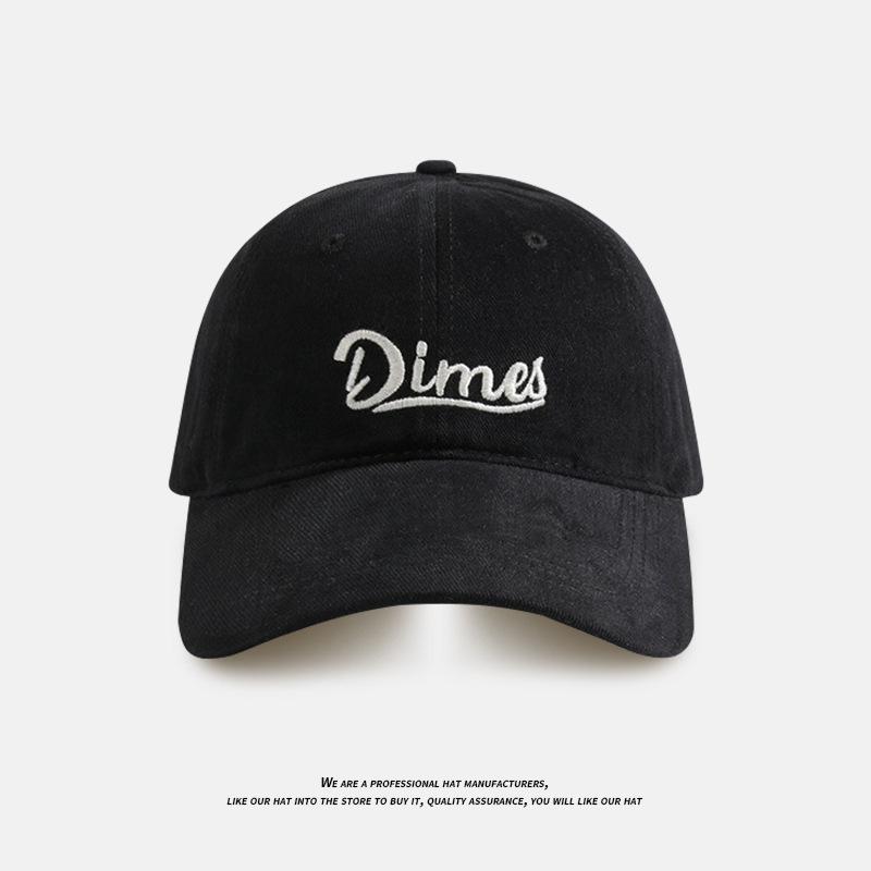 

Трендовая женская бейсболка с английской вышивкой - корейский стиль, подходит для большой головы, универсальный солнцезащитный козырек-утка, унисекс. Adjustable (55-61cm)