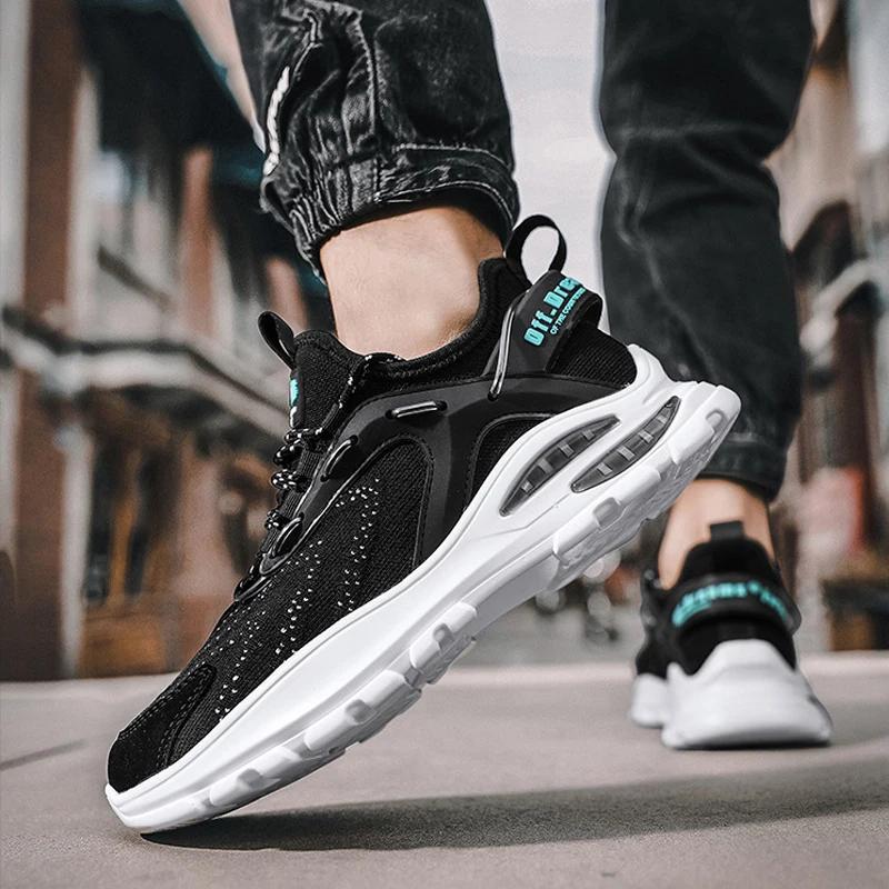 Fashion Men Sneakers Mesh Casual Shoes Lac-up Men Shoes Breathable Vulcanize Shoes Walking Sneakers Zapatillas Hombre