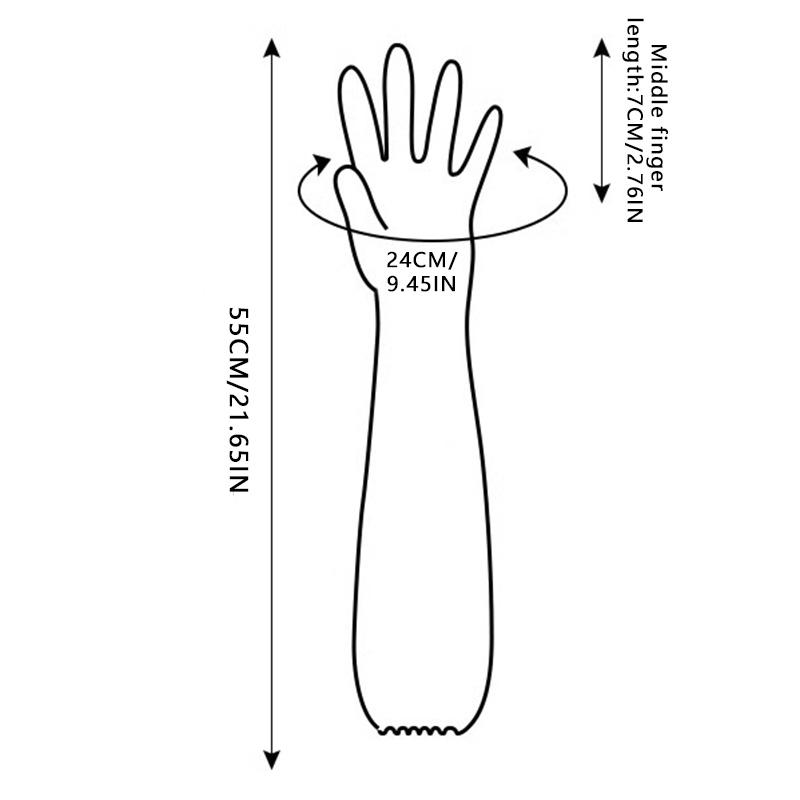 30Pcs Disposable Arm Guard Gloves Kitchen Household Cleaning Waterproof Elastic Drawstring Lengthened Cpe Long-Arm Gloves Women