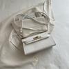 Women Crocodile Pattern Lock Buckle Small Square Shoulder Handbag Crossbody Evening Bag